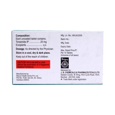 Jbtor 20mg Strip Of 10 Tablets