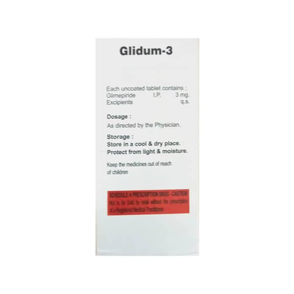 Glidum 3Mg Strip Of 10 Tablets