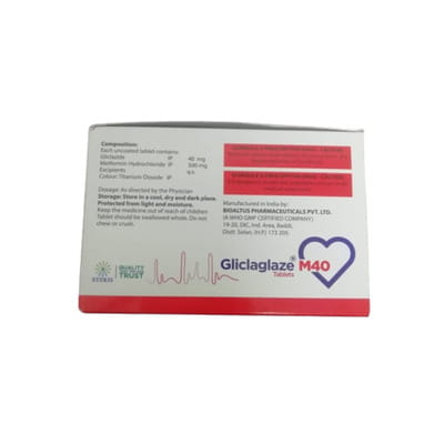 Gliclaglaze M 40mg Strip Of 15 Tablets