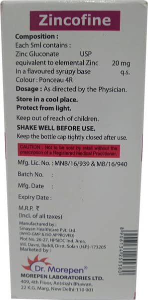 Zincofine Bottle Of 60Ml Suspension