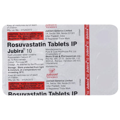 Jubira 10mg Strip Of 15 Tablets