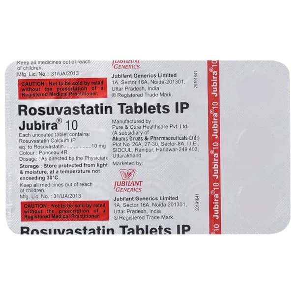 Jubira 10mg Strip Of 15 Tablets