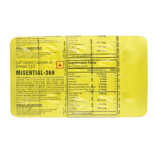 Misential 369 Strip Of 10 Softgel Capsules
