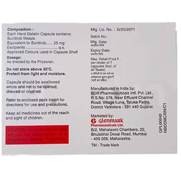 Sutib 25mg Strip Of 7 Capsules