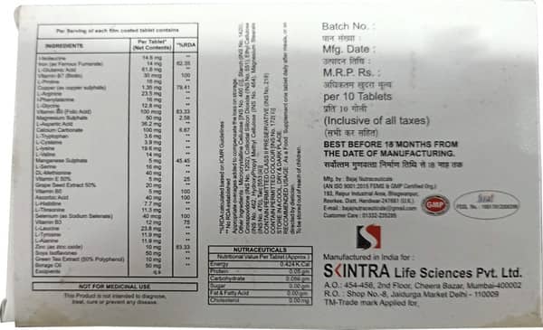 Zenhair Strip Of 10 Tablets