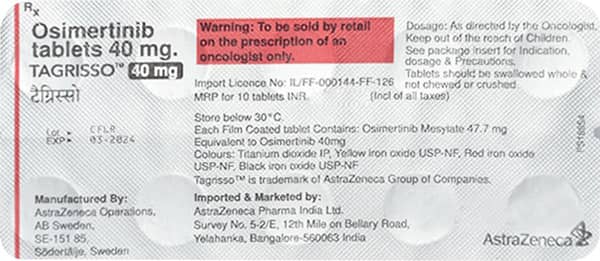 Tagrisso 40mg Strip Of 10 Tablets