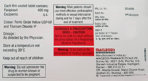 Favihope 400mg Strip Of 17 Tablets
