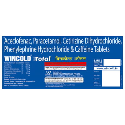 New Wincold Total Strip Of 10 Tablets