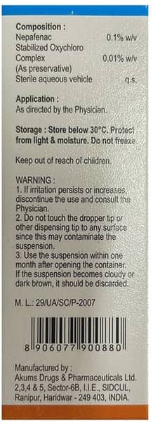 Nepopt Bottle Of 5ml Eye Drops