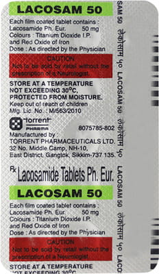 Lacosam 50mg Strip Of 15 Tablets