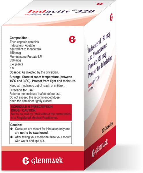 Indactiv 320mcg Bottle Of 30 Inhalation Capsules