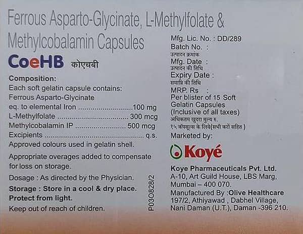 Coehb Strip Of 15 Softgel Capsules