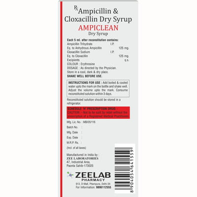 Ampiclean Bottle Of 60ml Dry Syrup