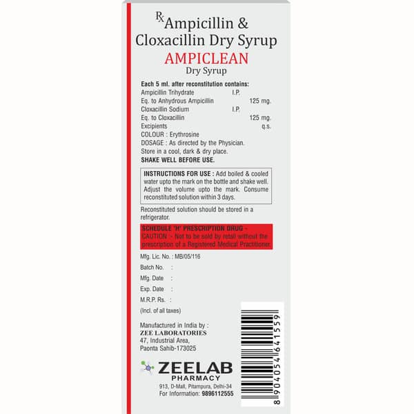 Ampiclean Bottle Of 60ml Dry Syrup