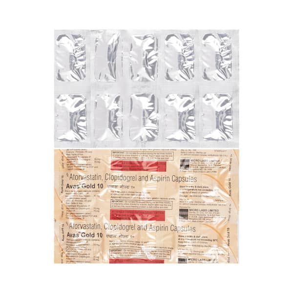 Avas Gold 10mg Strip Of 10 Capsules