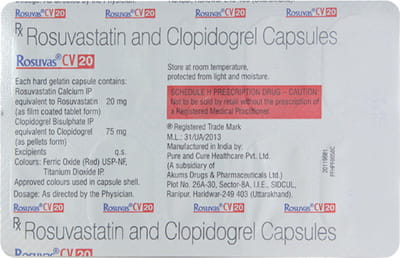 Rosunova Cv 20mg Strip Of 10 Capsules