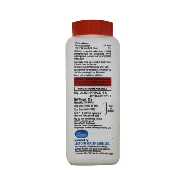 Ketofly 2% Bottle Of 50Gm Dusting Powder