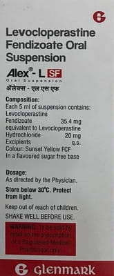 Alex L Mango Flavour Sugar Free Bottle Of 100ml Suspension