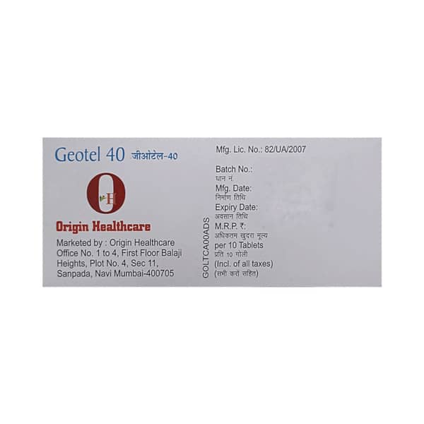 Geotel 40Mg Strip Of 10 Tablets