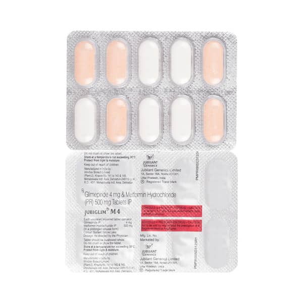 Jubiglim M 4/500Mg Strip Of 10 Tablets