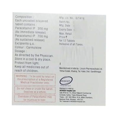 Qustain P 1000mg Strip Of 10 Tablets