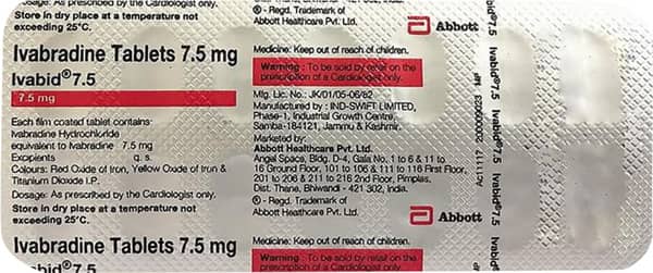Ivabid 7.5mg Strip Of 14 Tablets