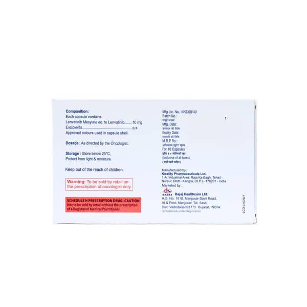 Lenvajaj 10mg Strip Of 10 Capsules