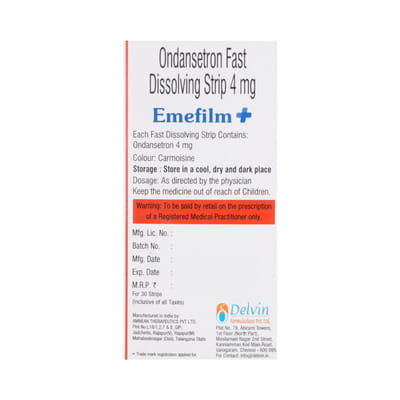 Emefilm 4mg Strip Of 1 Orally Disintegrating Strip