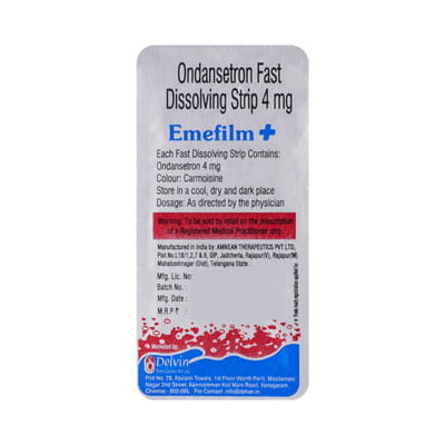 Emefilm 4mg Strip Of 1 Orally Disintegrating Strip