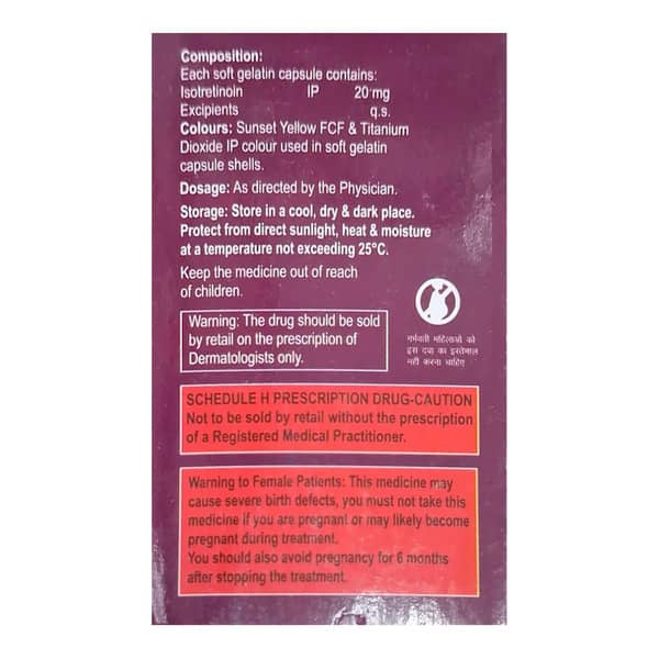Tetilin 20 Mg Strip Of 10 Capsules
