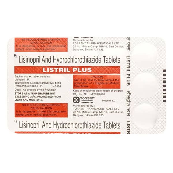 Listril Plus Strip Of 15 Tablets