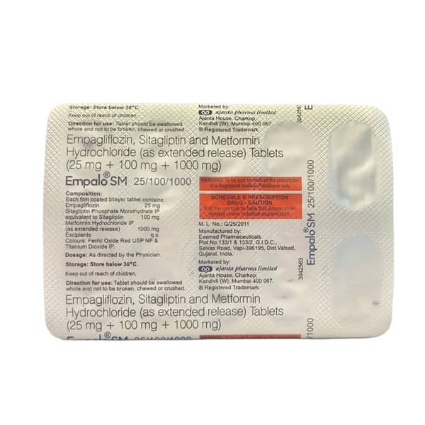 Empalo Sm 25/100/1000Mg Strip Of 10 Tablets