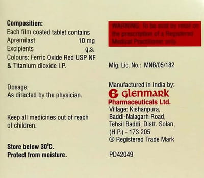 Aprezo 10mg Strip Of 4 Tablets