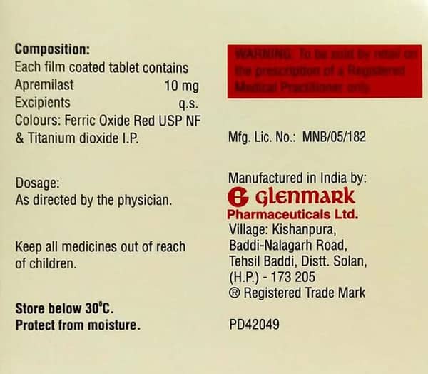 Aprezo 10mg Strip Of 4 Tablets