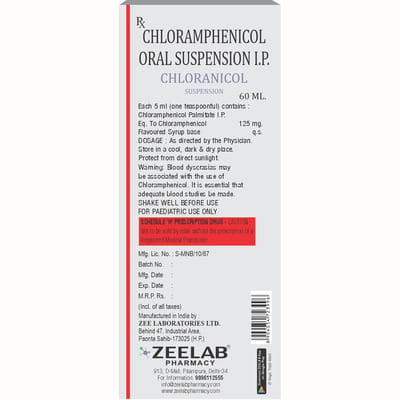 Chloranicol Bottle Of 60ml Suspension