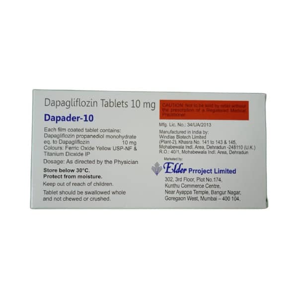 Dapader 10mg Strip Of 14 Tablets
