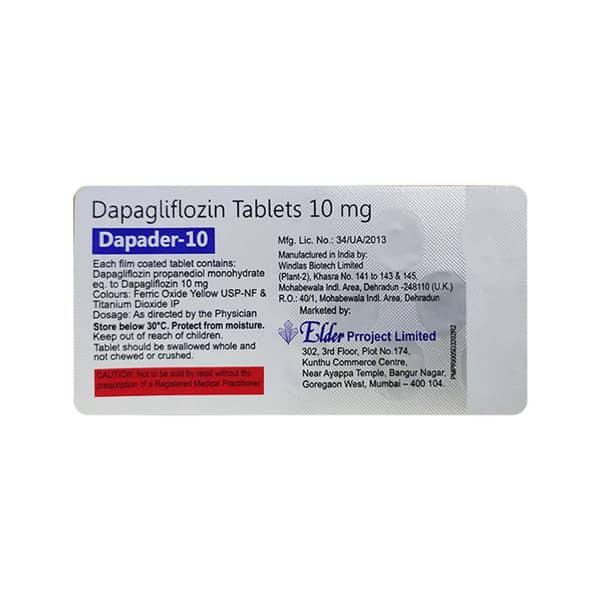Dapader 10mg Strip Of 14 Tablets