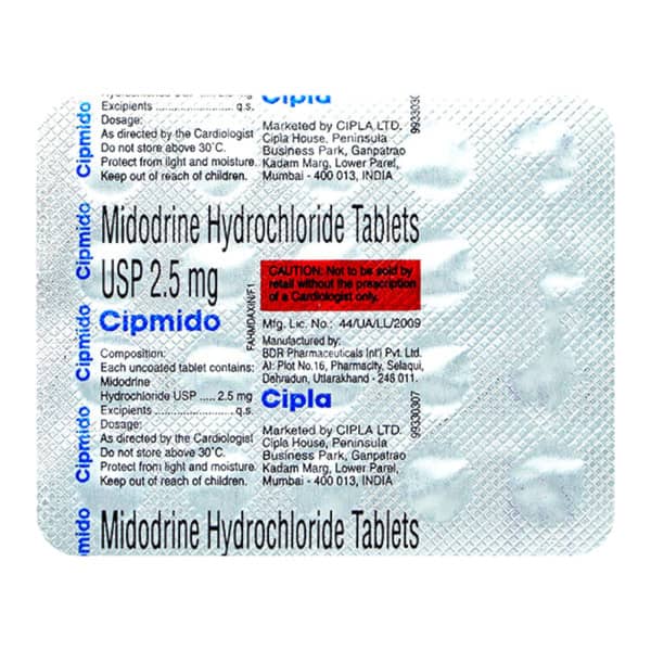Cipmido 2.5mg Strip Of 20 Tablets