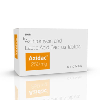 Azidac 250mg Strip Of 10 Tablets