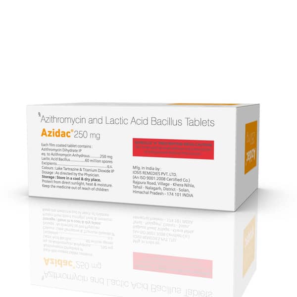 Azidac 250mg Strip Of 10 Tablets