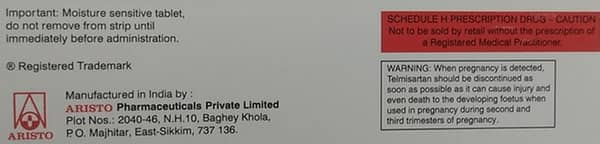 Telvas 20mg Strip Of 15 Tablets