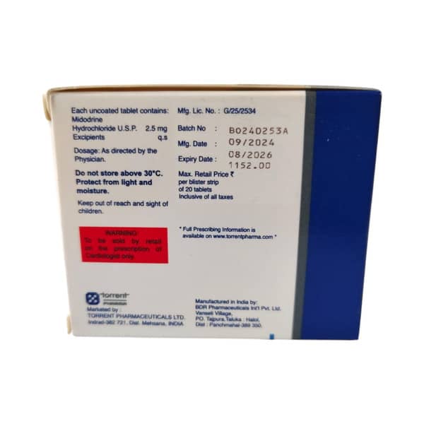 Midorise 2.5 Strip Of 20 Tablets