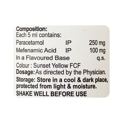 Fepanil Mef Ds Orange Flavour Bottle Of 60ml Suspension