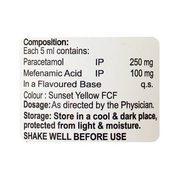 Fepanil Mef Ds Orange Flavour Bottle Of 60ml Suspension