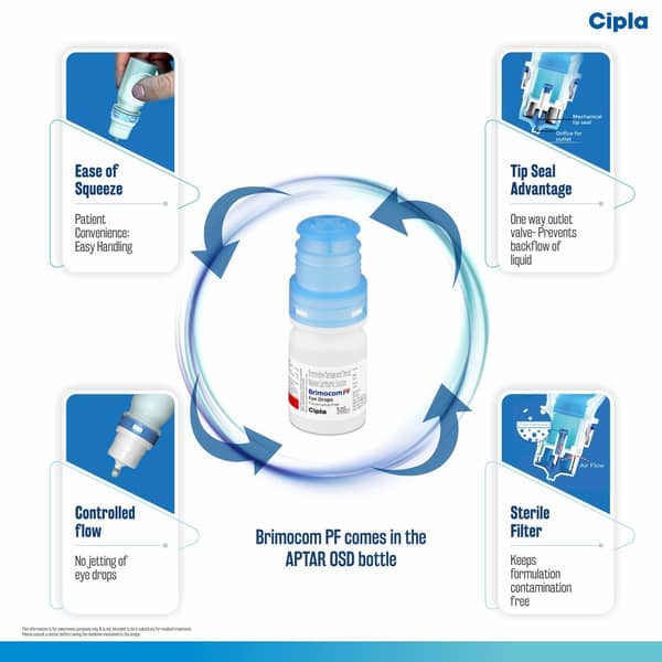 New Brimocom Pf Bottle Of 5ml Eye Drops