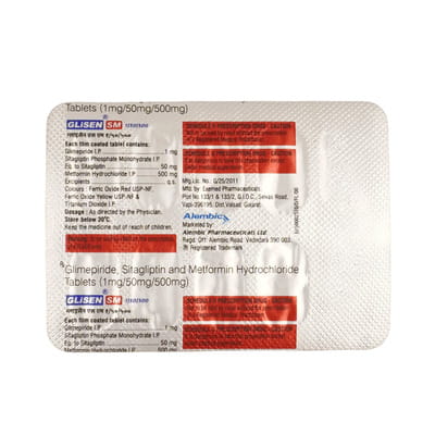 Glisen Sm 1/50/500mg Strip Of 10 Tablets