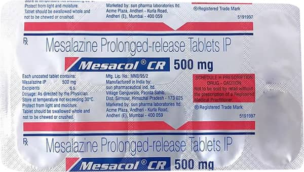 Mesacol Cr 500mg Strip Of 10 Tablets