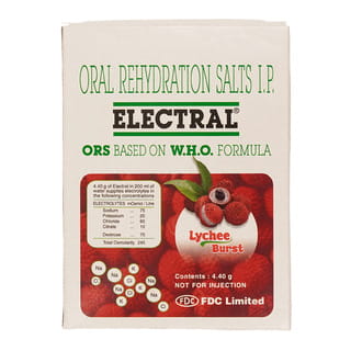 Electral Lychee Burst Flavour Sachet Of 4.4gm Oral Powder