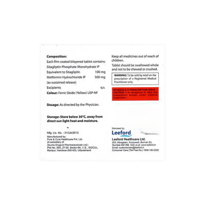 Sitaford 100mg M Sr Strip Of 15 Tablets
