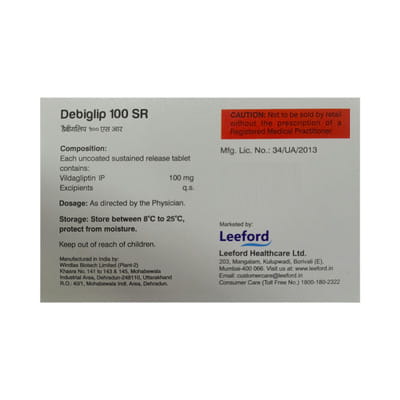 Debiglip 100mg Sr Strip Of 15 Tablets